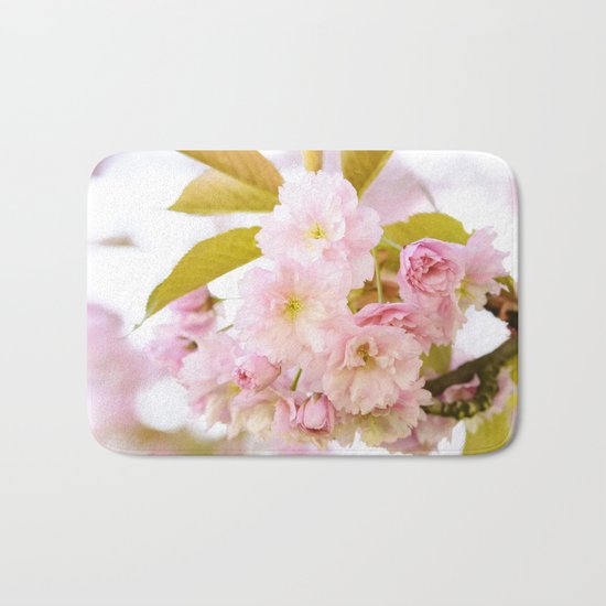 Sakura - Cherryblossom - Cherry blossom - Pink flowers on #Society6 Bath Mat