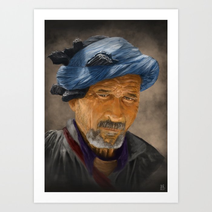 Moroccan Nomad Portrait Art Print