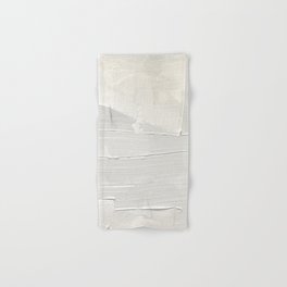 Relief [1]: an abstract, textured piece in white by Alyssa Hamilton Art Hand & Bath Towel