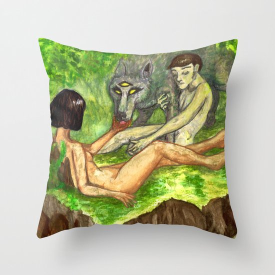 "The Haunted Man" by Virginia McCarthy & Cap Blackard Throw Pillow
