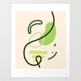 trendy green abstract  Art Print