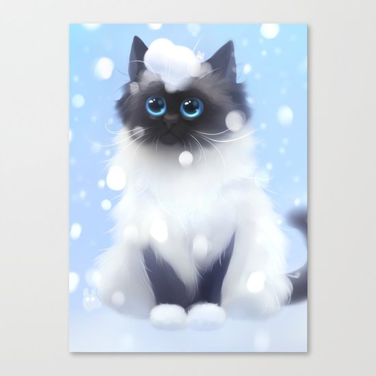 Waiting for the first snow Canvas Print