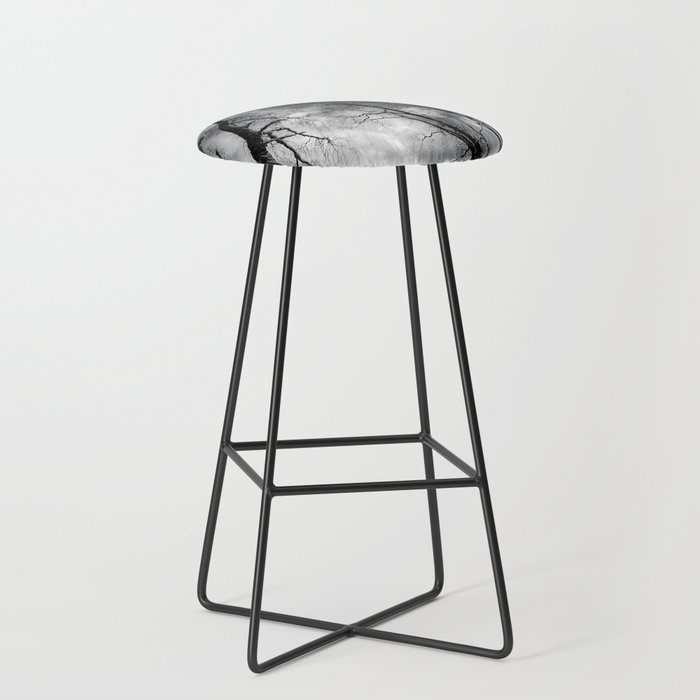 Black and White Birch Trees in the Depth of Winter, in the Scottish Highlands. Bar Stool