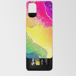 Vibrant Rainbow Glitter Agate Texture 05 Android Card Case