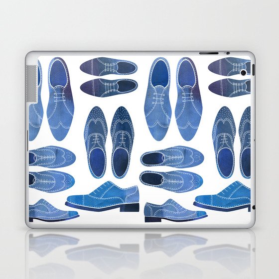 Blue Brogue Shoes Laptop & iPad Skin