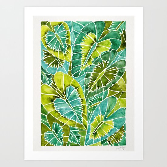 Schismatoglottis Calyptrata – Green Palette Art Print