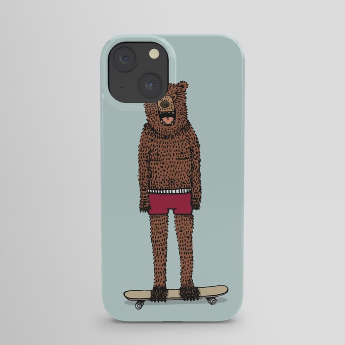 Bear + Skateboard iPhone Case