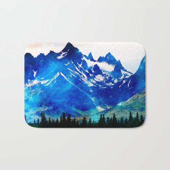 Galaxy Mountain V2 #society6 #decor #buyart Bath Mat