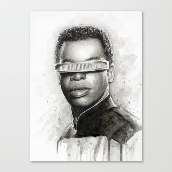 Geordi La Forge Star Trek Art Canvas Print