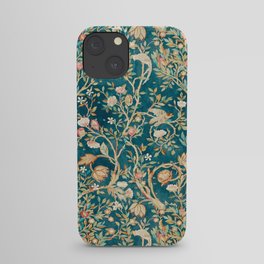 William Morris Vintage Melsetter Teal Blue Green Floral Art iPhone Case | Style, Vintage, Antique, Flowers, Farmhouse, Trendy, Homedecor, Fabric, Painting, Arts Crafts 