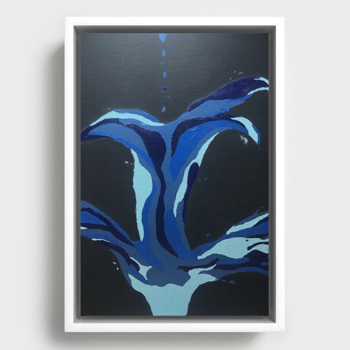 A Splash of Blue Framed Canvas