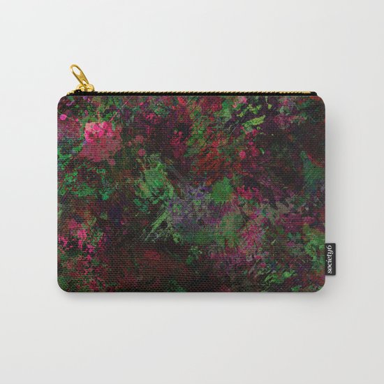 Purple Warfare - Abstract purple, pink, green and black abstract Carry-All Pouch
