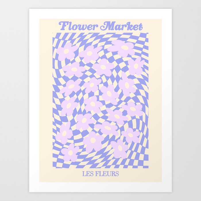 flower market / psychedelic Art Print