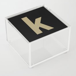 letter K (Sand & Black) Acrylic Box