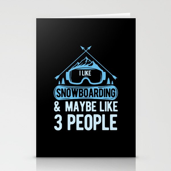 Funny Snowboard Snowboarding Stationery Cards