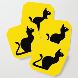 Cat Silhouette Coasters For Any Decor Style Society6
