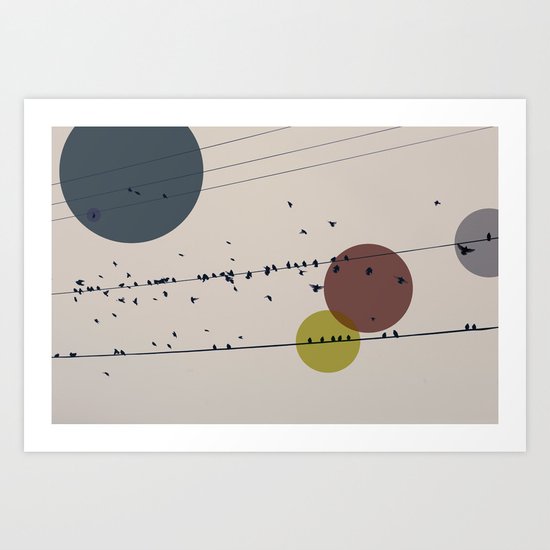 Chaos On The Wires Art Print