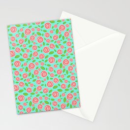 Spiral Rosebuds Stationery Cards