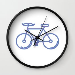 Mustache Bike Wall Clock