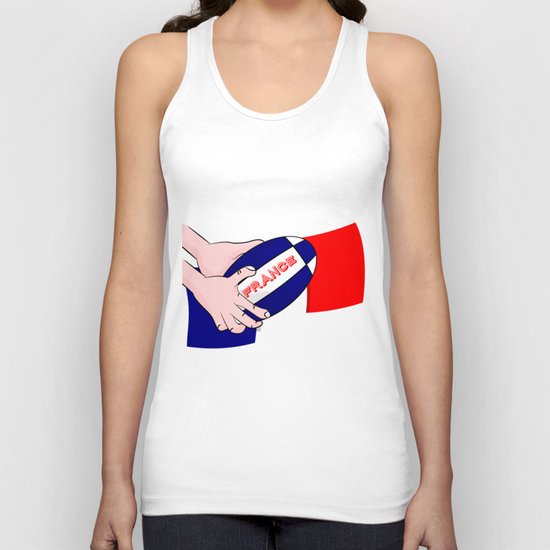 France Rugby Ball Flag Unisex Tank Top