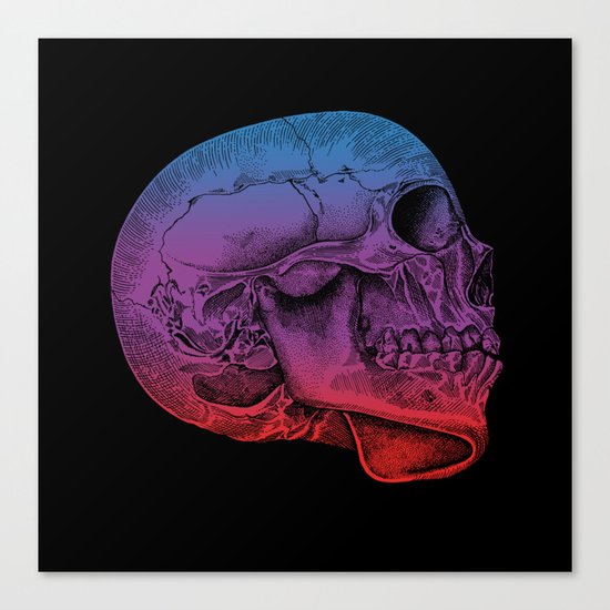 Rainbow Skull Joy Canvas Print