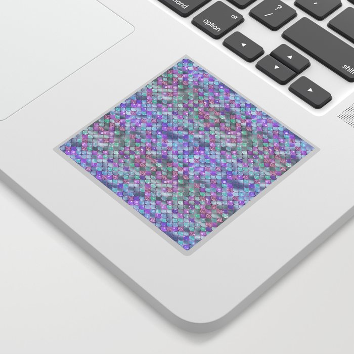 Colorful Mermaid Pattern Glamorous Sticker