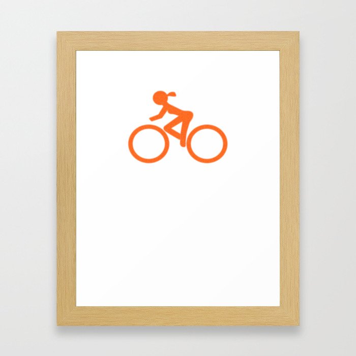 Bike Girl Framed Art Print
