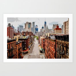 Manhattan Cityscape New York City Art Print