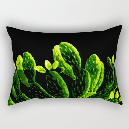 luminous cactus Rectangular Pillow