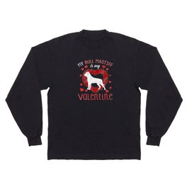 Dog Animal Hearts Day Mastiff My Valentines Day Long Sleeve T-shirt
