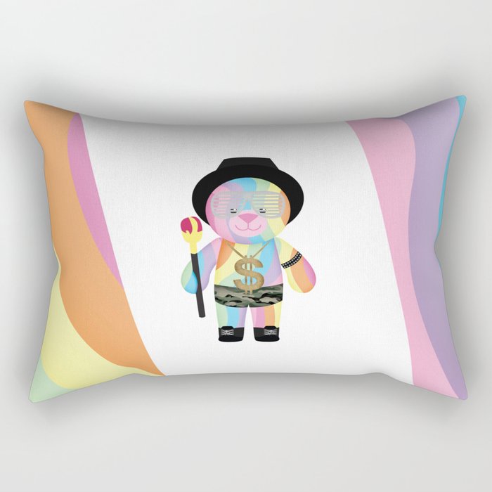 Royal Hippie Rainbow Bondage Bear Full Rectangular Pillow