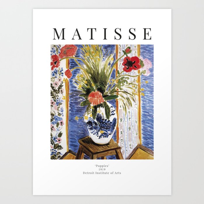 Henri Matisse - Poppies - Exhibition Poster Art Print