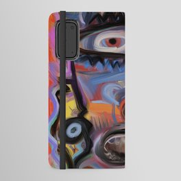 Red King Neo Expressionist Portrait Art by Emmanuel Signorino  Android Wallet Case