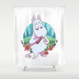 Moomin with a knife Shower Curtain