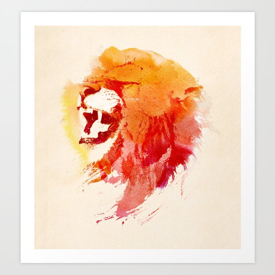 Angry Lion Art Print
