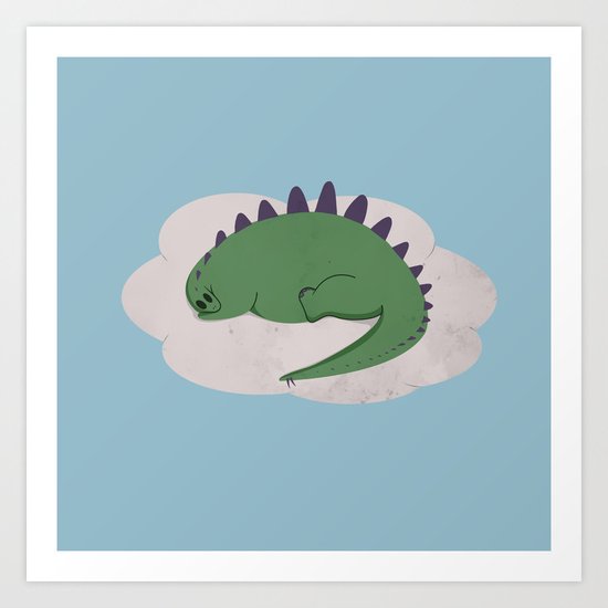 Asleep on a Cloud. Art Print