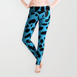 cheetah pattern blue black shades Leggings