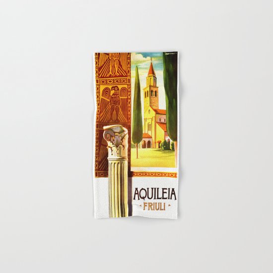 Aquileia Italy - Vintage Travel Hand & Bath Towel