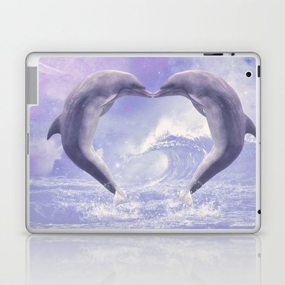 Dolphins Kisses Laptop & iPad Skin