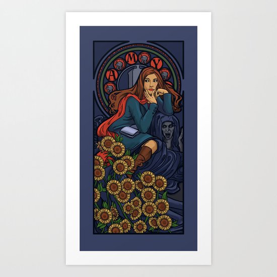 Pond Nouveau Art Print