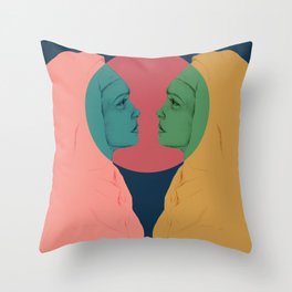 Female portrait  Throw Pillow