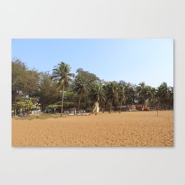 Miramar beach at Goa Canvas Print