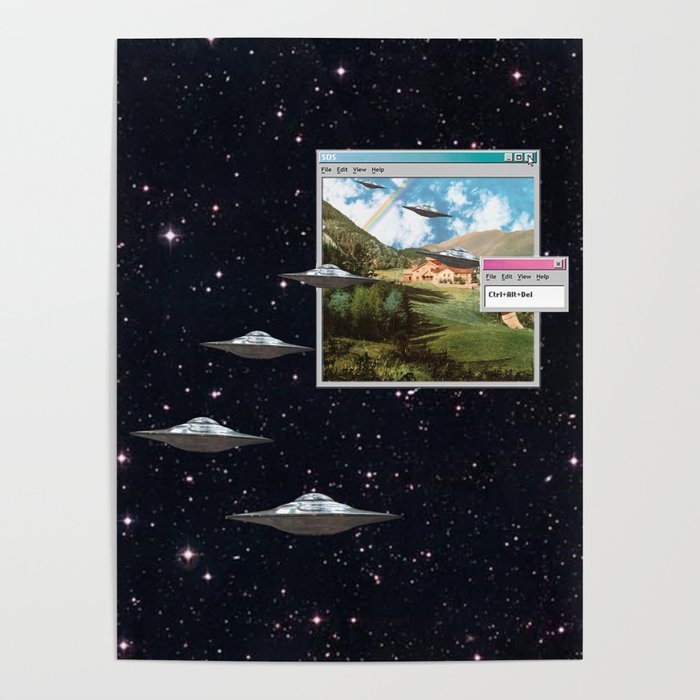 Ctrl+Alt+Del // Returning UFOs Poster