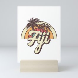 Fiji beach city Mini Art Print