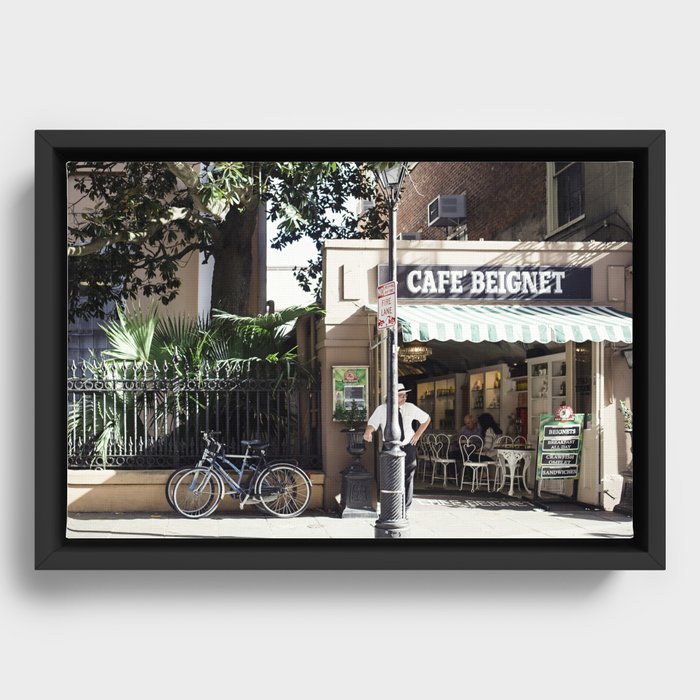 New Orleans Cafe Beignet Framed Canvas