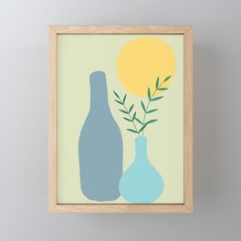 Blue Bottle Art Framed Mini Art Print