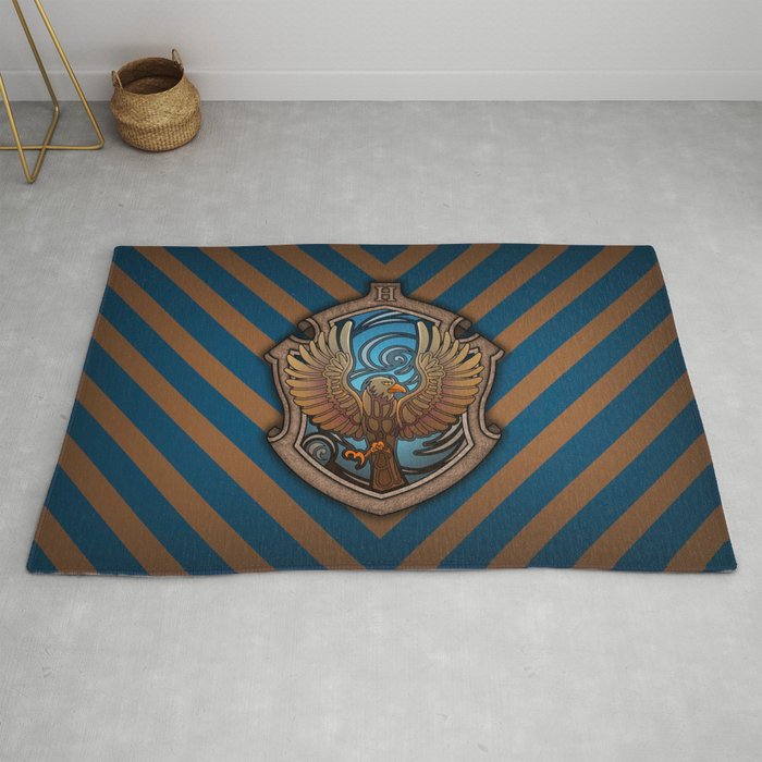 Hogwarts House Crest - Ravenclaw Book Wall Tapestry by Teo Hoble