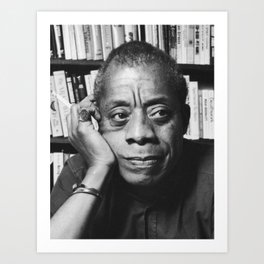 Baldwin and Books <3 Art Print