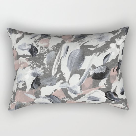 White and Grey Rectangular Pillow
