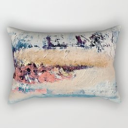 Artemis [2]: a gorgeous minimal abstract piece in purples blues and gold by Alyssa Hamilton Art Rectangular Pillow